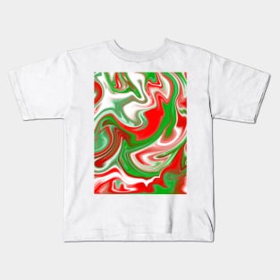 Italian Pride Abstract Marble Pattern Kids T-Shirt